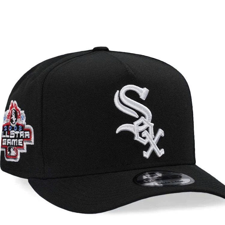 New Era Chicago White Sox 950 Snapback Hat MLB 05 W.S patch Black A-Frame Cap